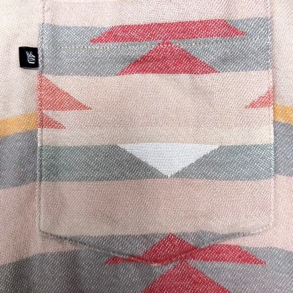 Junk Food Revolve Flannel Shirt Women M Multi Southwestern Aztec Print Cotton - Picture 6 of 16
